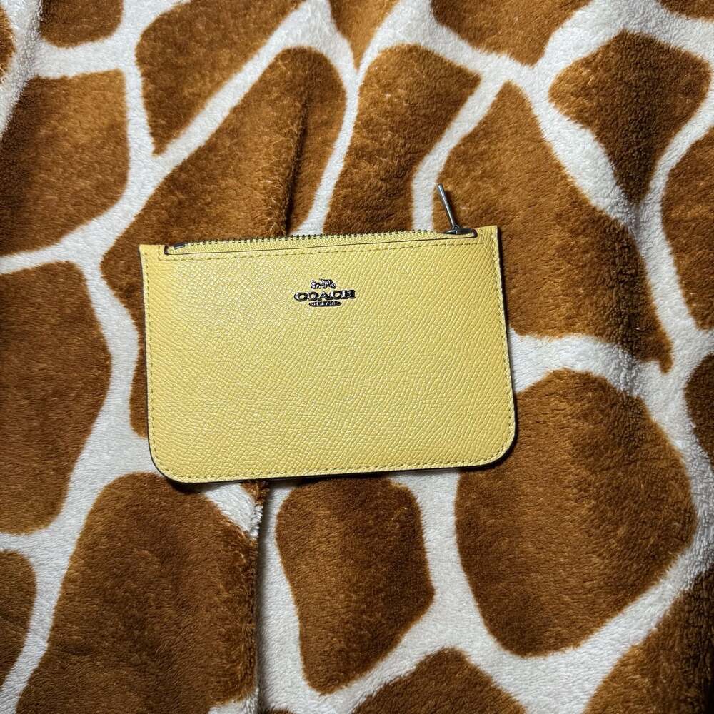 Coach Grove Medium Tote with Horse and Carriage in Yellow Pebbled Leather - Picture 9 of 12